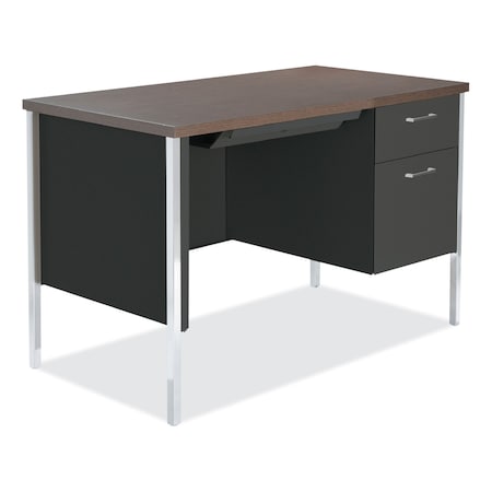 Alera Pedestal Desk Desks, 24" D X 29.5" H, 45.25" W X Steel, Mocha/Black ALESD4524BM